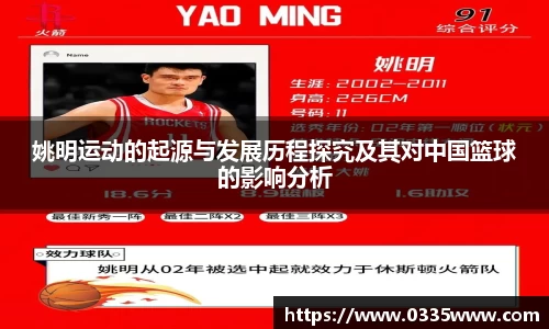 姚明运动的起源与发展历程探究及其对中国篮球的影响分析