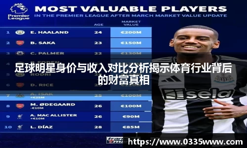 足球明星身价与收入对比分析揭示体育行业背后的财富真相